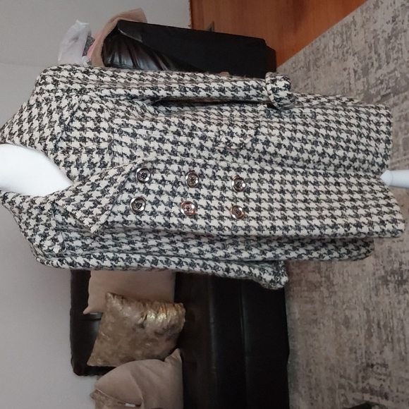 Miss Sixty Jackets & Blazers - Miss sixty Grey houndstooth swing  coat size large